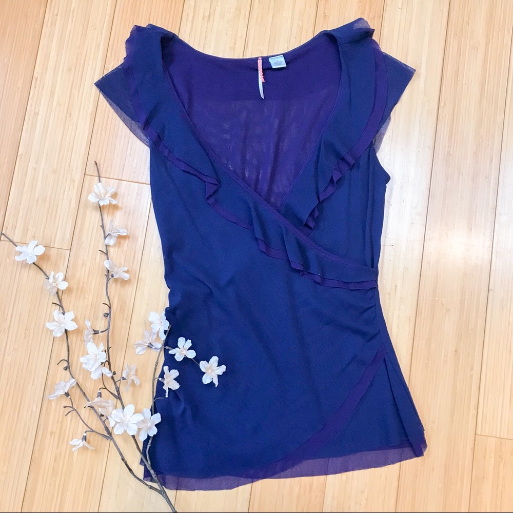 Anthropologie Ric Rac blue and purple blouse, S.